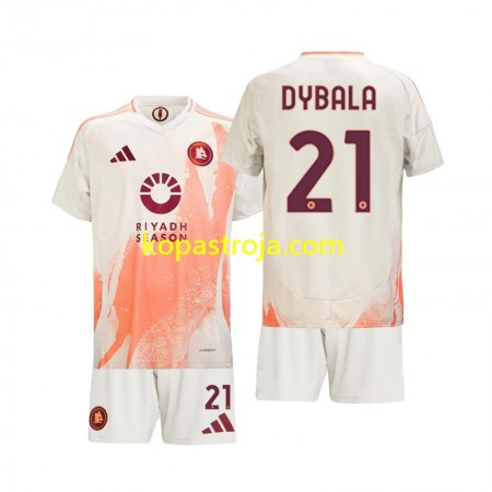 Billiga Fotbollströjor AS Roma Paulo Dybala 21 Barn Borta tröja 2024/25 Kortärmad